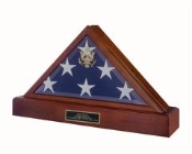 American burial display case for flag