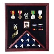 Flag and Medal Display Case