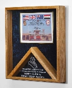 Military certificates and flag frames - combo flag case