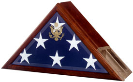 Funeral Flag Case, Flag and Urn Built in
