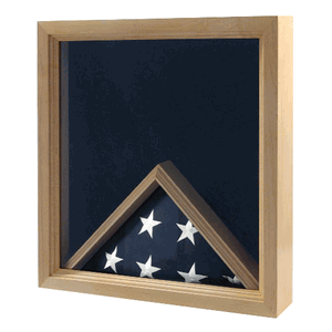 Military Insignia and Flag Display Case