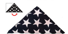 why is the us flag folded in a triangle