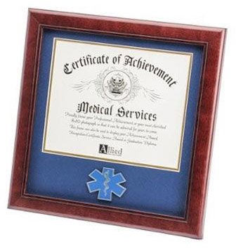 EMS Medallion 8 by 10 Certificate Frame
