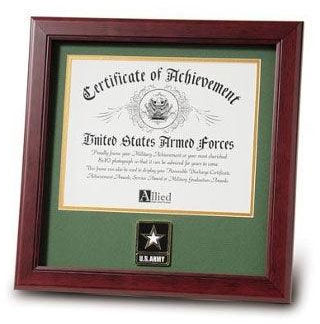 Go Army Medallion Certificate Frame