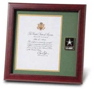 Go Army Medallion Presidential Memorial Certificate Frame