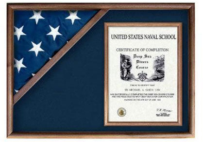 Flag and certificate Display Case | American Flag Box | Burial Flag Case