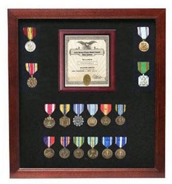 Military Certificate Medal Display Case