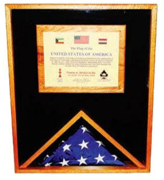 Military Memorial Flag Medal and Certificate Display Case