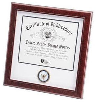 U.S. Navy Medallion Certificate Frame
